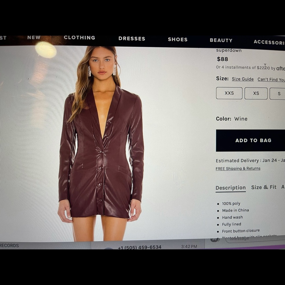 Revolve Superdown Nia Mini Leather Dress